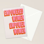 Empowered Women Empower Women (Pink Orange) Stationery Card Gallery Image 2
