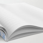 Modern navy blue white watercolor elegant floral Notebook Gallery Image 2