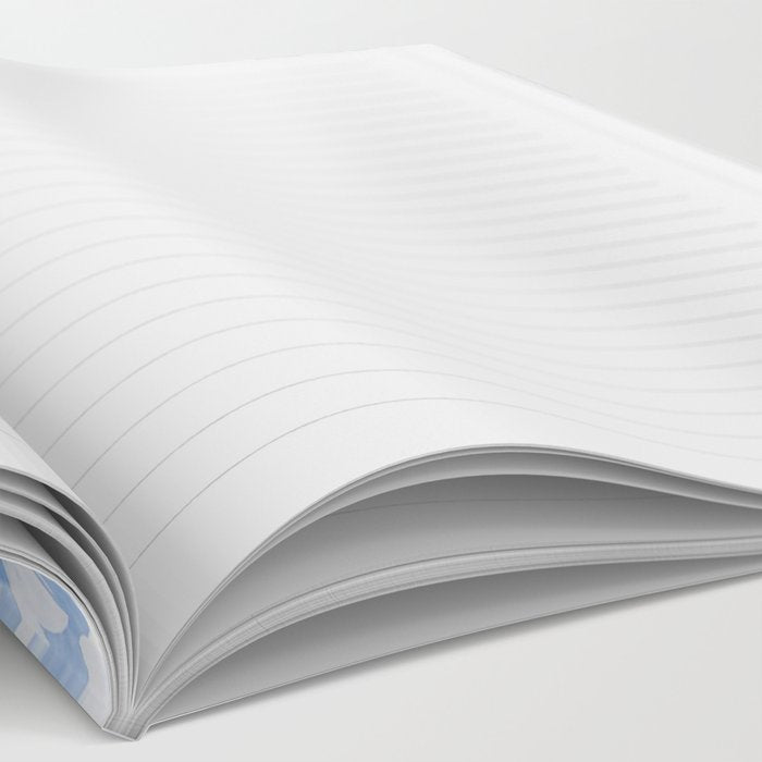 Modern navy blue white watercolor elegant floral Notebook Gallery Image 2