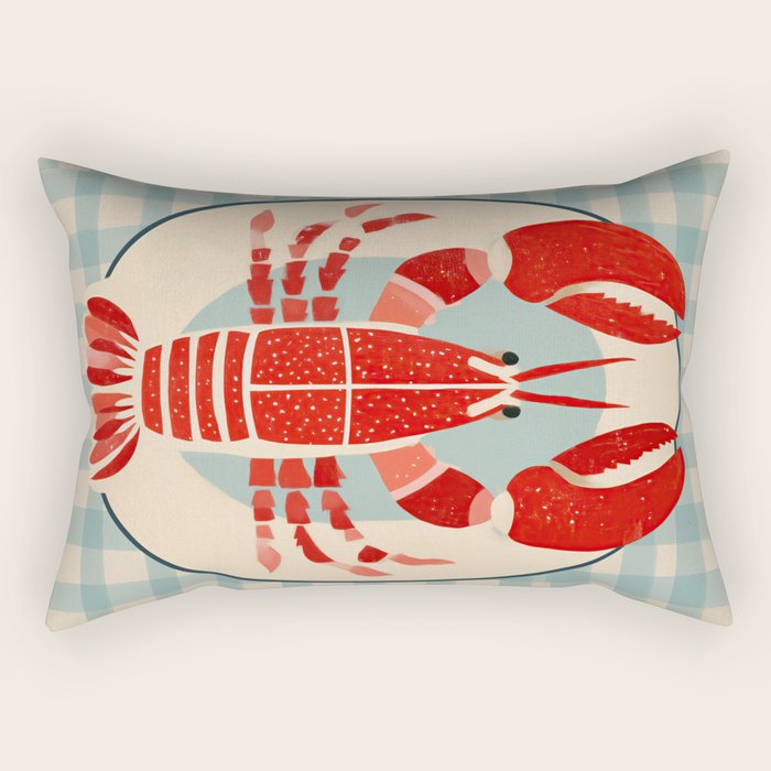 Lobster Lunch Rectangular Pillow Gallery Image 1