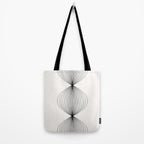 Geometric Orb Shapes - Black and White Tote Bag Gallery Image 2