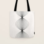 Geometric Orb Shapes - Black and White Tote Bag Gallery Image 1