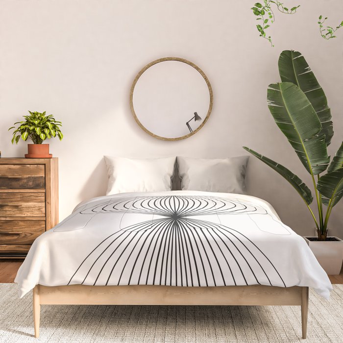 Geometric Orb Shapes - Black and White Comforter Gallery Image 3