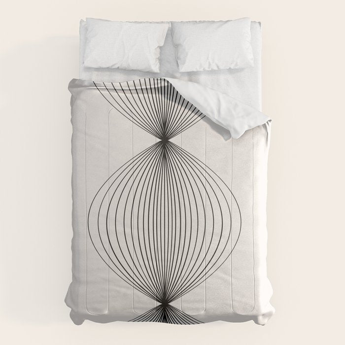 Geometric Orb Shapes - Black and White Comforter Gallery Image 6