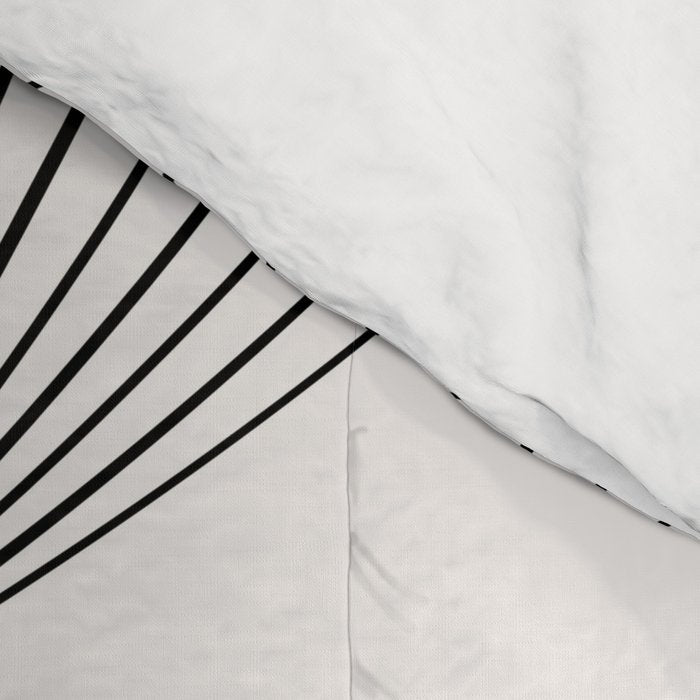 Geometric Orb Shapes - Black and White Comforter Gallery Image 4