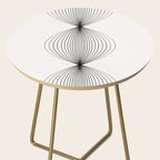 Geometric Orb Shapes - Black and White Side Table Gallery Image 2