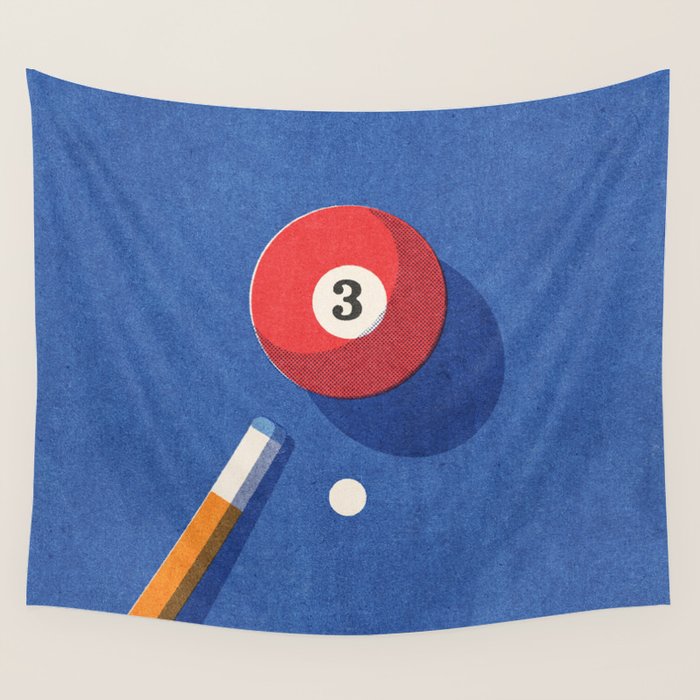 BALLS / Billiards - ball 3 I Wall Tapestry Gallery Image 1