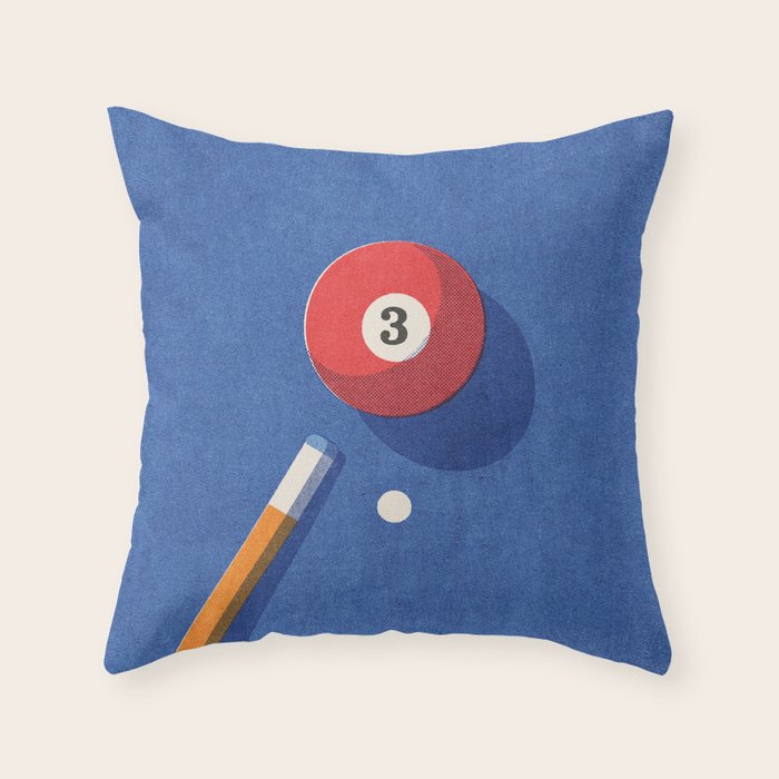 BALLS / Billiards - ball 3 I Throw Pillow Gallery Image 1