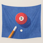BALLS / Billiards - ball 3 I Wall Tapestry Gallery Image 4