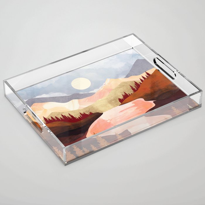 Mountain Forest Lake Acrylic Tray Gallery Image 1