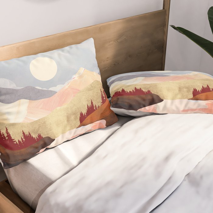 Mountain Forest Lake Pillow Sham Gallery Image 2