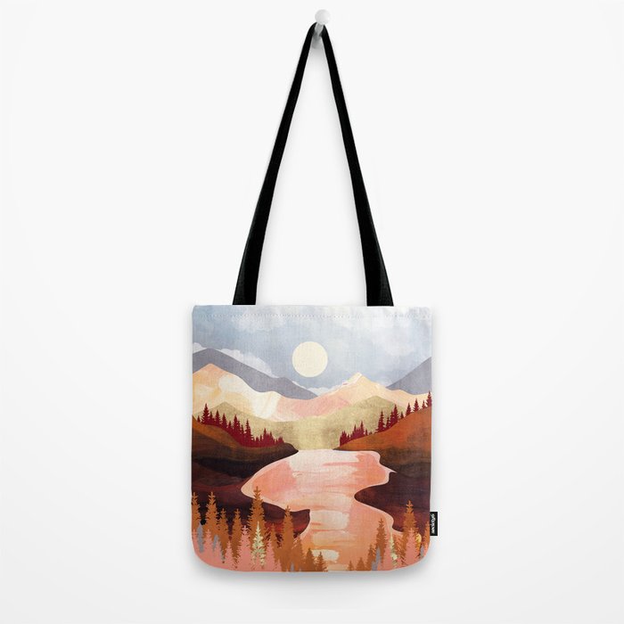 Mountain Forest Lake Tote Bag Gallery Image 2