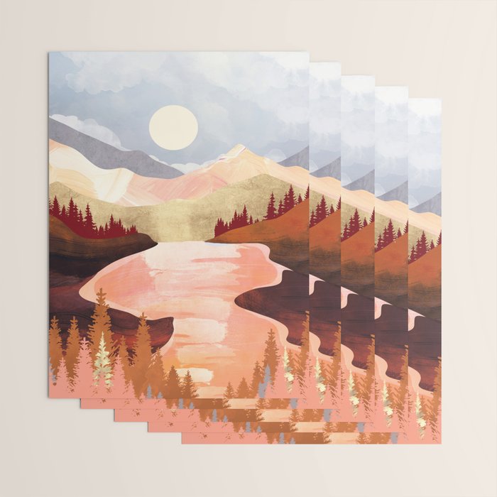 Mountain Forest Lake Wrapping Paper Gallery Image 3