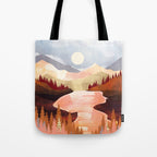 Mountain Forest Lake Tote Bag Gallery Image 1