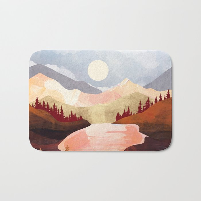 Mountain Forest Lake Bath Mat Gallery Image 1
