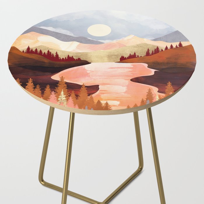 Mountain Forest Lake Side Table Gallery Image 2