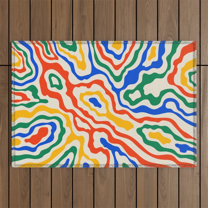 Electric Waves Outdoor Rug Gallery Image 1