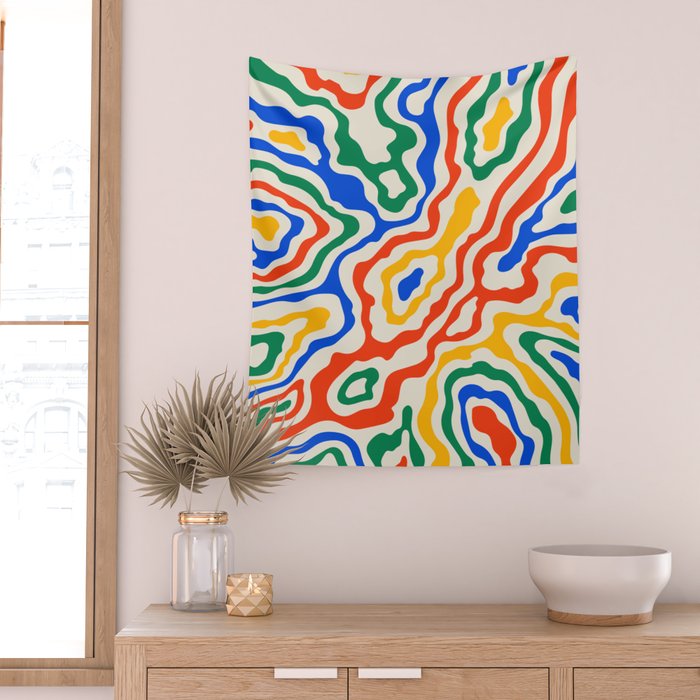 Electric Waves Wall Tapestry Gallery Image 2