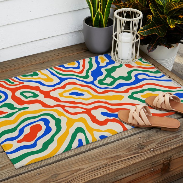 Electric Waves Outdoor Rug Gallery Image 2