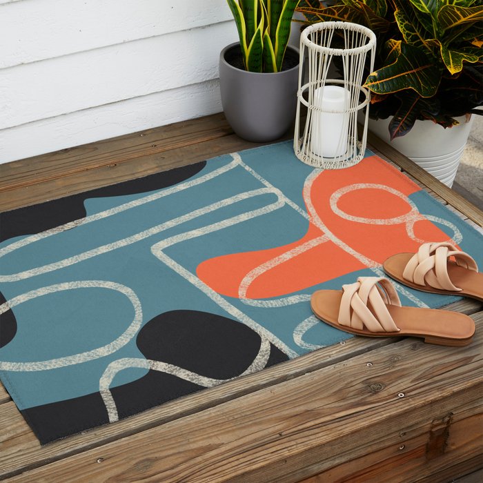 Organic Minimalist Layers 4 Outdoor Rug Gallery Image 2