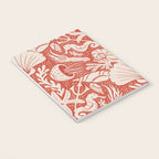 Neptune's joy warm red damask reworked Notebook Gallery Image 3