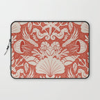 Neptune's joy warm red damask reworked Laptop Sleeve Gallery Image 1
