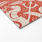 Neptune's joy warm red damask reworked Welcome Mat Gallery Image 2