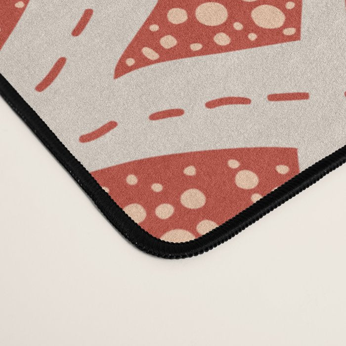Neptune's joy warm red damask reworked Desk Mat Gallery Image 4