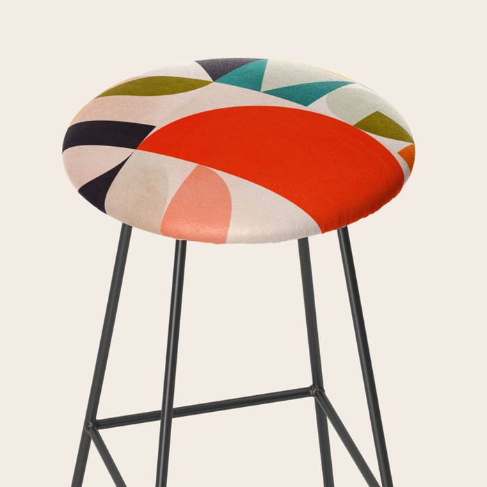 mid century geometry abstract shapes bauhaus 3 Stool Gallery Image 2