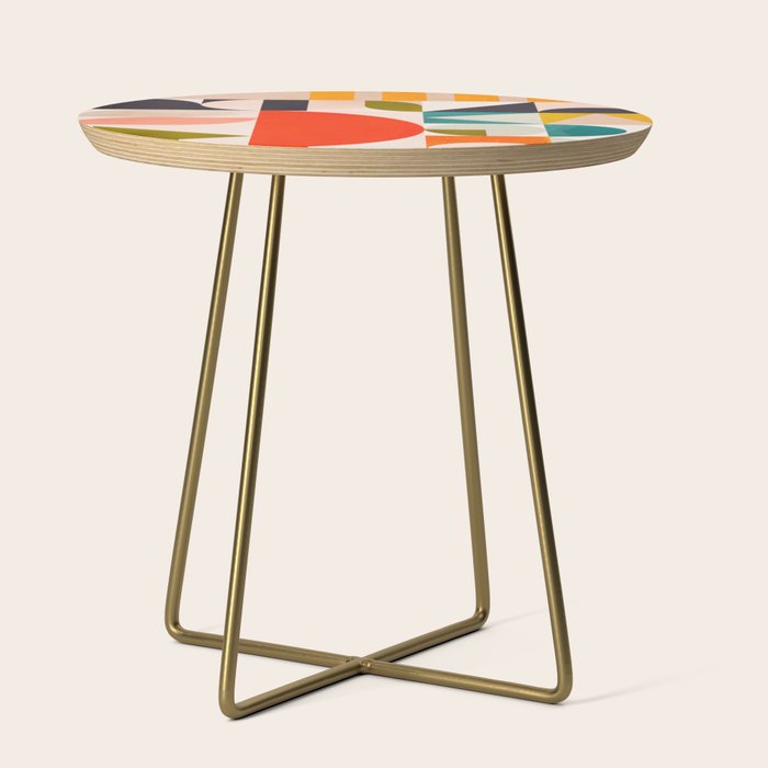 mid century geometry abstract shapes bauhaus 3 Side Table Gallery Image 1