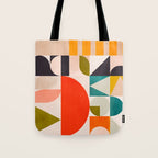 mid century geometry abstract shapes bauhaus 3 Tote Bag Gallery Image 1