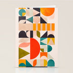 mid century geometry abstract shapes bauhaus 3 Stationery Card Gallery Image 2