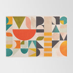 mid century geometry abstract shapes bauhaus 3 Rug Gallery Image 2