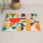 mid century geometry abstract shapes bauhaus 3 Rug Gallery Image 1