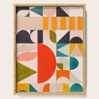 mid century geometry abstract shapes bauhaus 3 Serving Tray Gallery Image 1