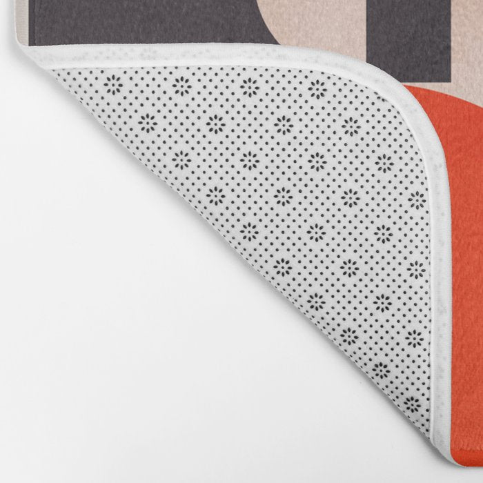 mid century geometry abstract shapes bauhaus 3 Bath Mat Gallery Image 2