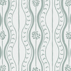 Wavy lines and tiny blooms - dusty mint pastel green pattern Coffee Mug Gallery Image 2