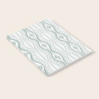 Wavy lines and tiny blooms - dusty mint pastel green pattern Notebook Gallery Image 2