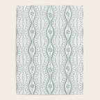 Wavy lines and tiny blooms - dusty mint pastel green pattern Poster Gallery Image 4