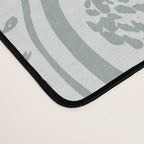 Wavy lines and tiny blooms - dusty mint pastel green pattern Desk Mat Gallery Image 4