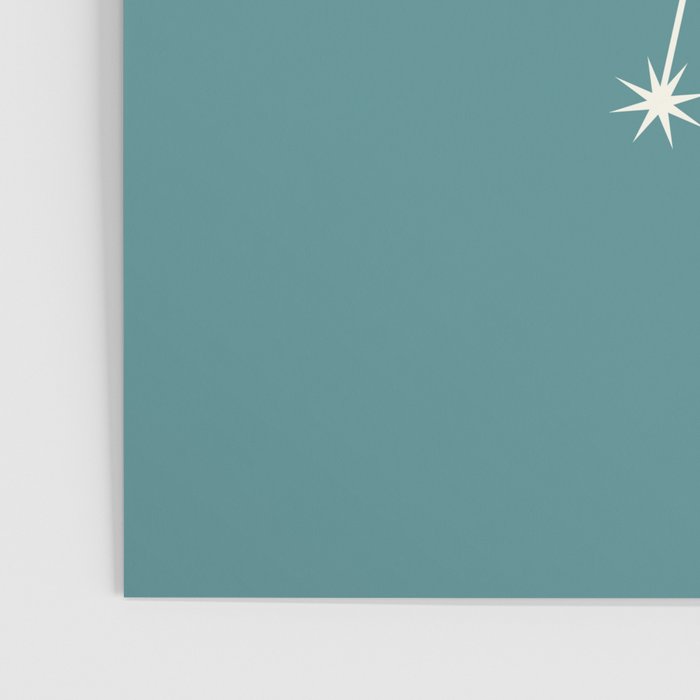 Cancer Zodiac Star Constellation Line Art Teal Poster Gallery Image 3