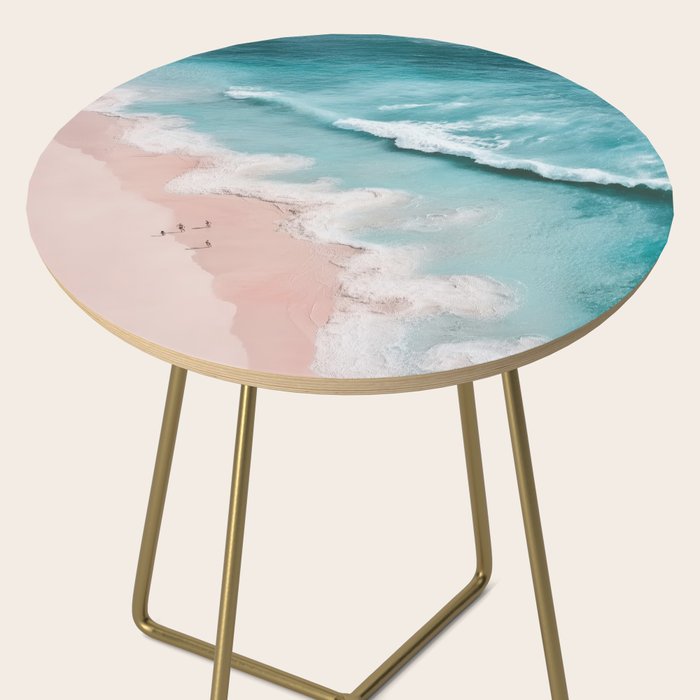 Dream Beach - Aerial Photography of Pink and Turquoise Coast Side Table Gallery Image 2