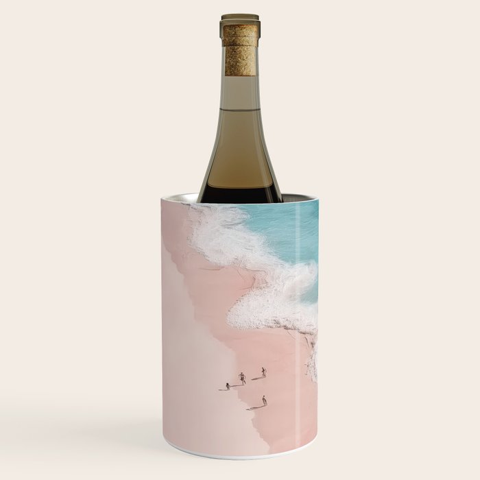 Dream Beach - Aerial Photography of Pink and Turquoise Coast Wine Chiller Gallery Image 2