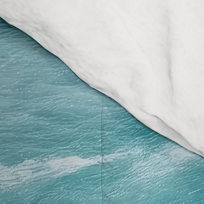 Dream Beach - Aerial Photography of Pink and Turquoise Coast Comforter Gallery Image 4