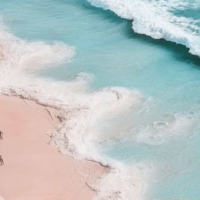 Dream Beach - Aerial Photography of Pink and Turquoise Coast Coffee Mug Gallery Image 2