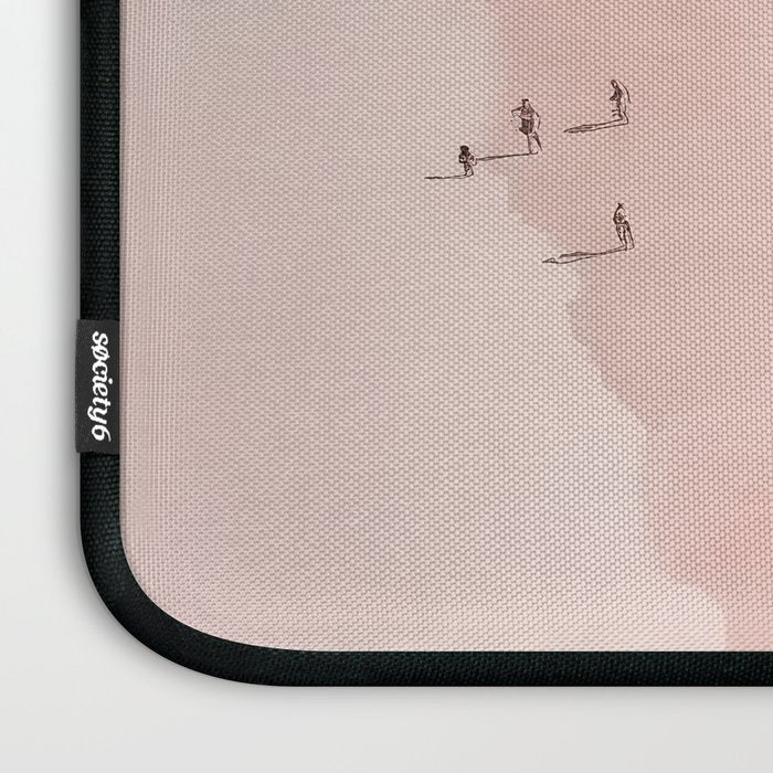 Dream Beach - Aerial Photography of Pink and Turquoise Coast Laptop Sleeve Gallery Image 3