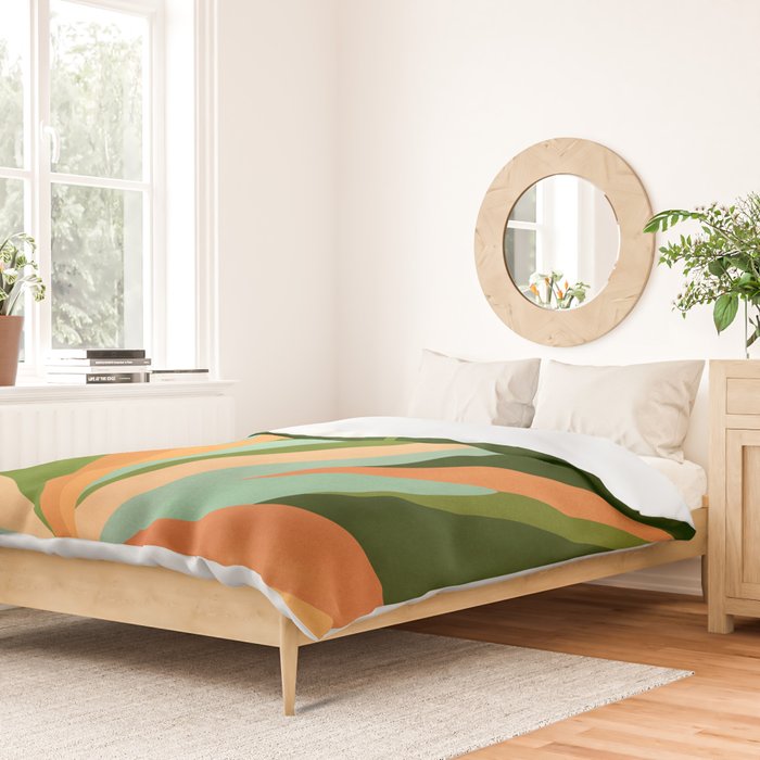 Colorful Agave Painted Cactus Illustration Duvet Cover Gallery Image 2