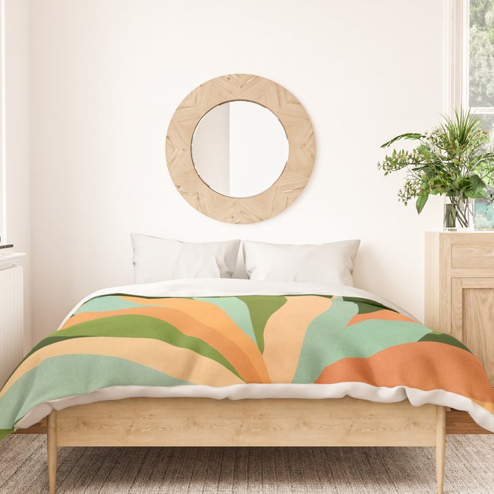 Colorful Agave Painted Cactus Illustration Duvet Cover Gallery Image 3