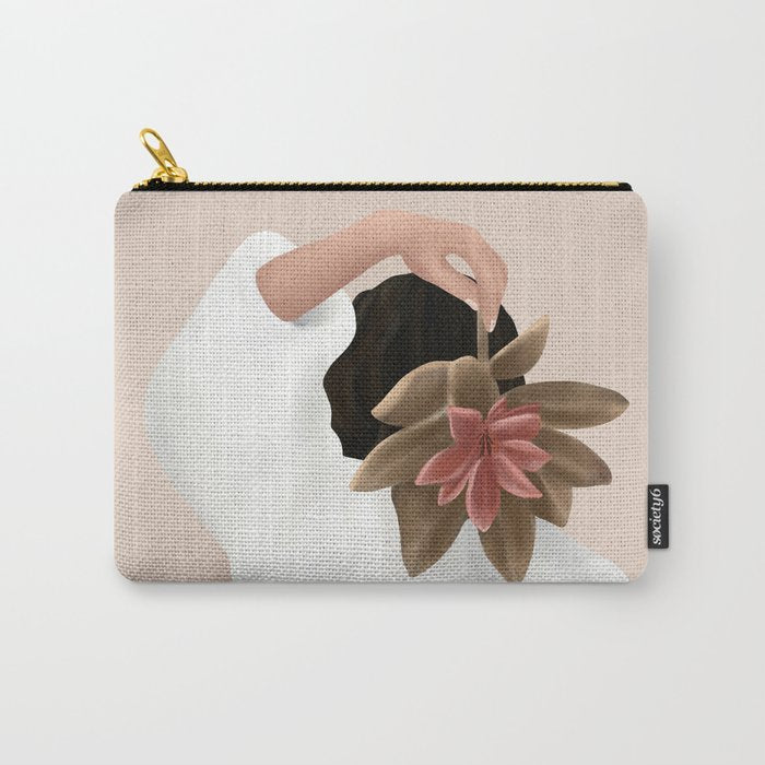 With a Flower Carry All Pouch Gallery Image 1