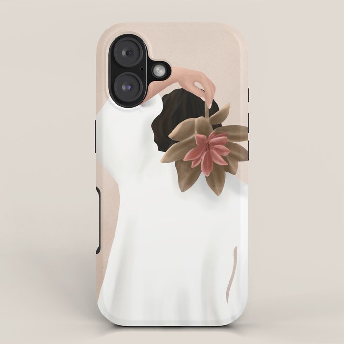 With a Flower iPhone Case Gallery Image 1